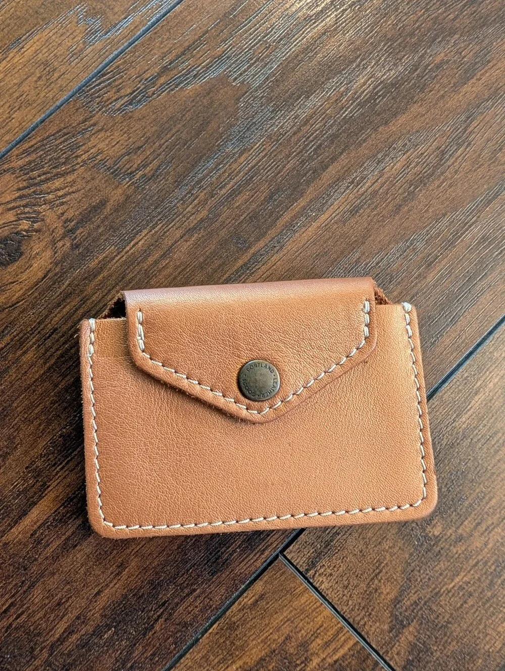 EUC Portland Leather Goods Company Lovebug Genuine Leather Credit Card Wallet
